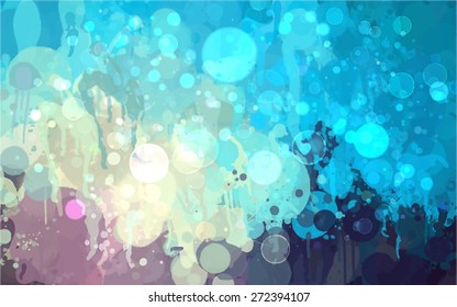 Blue shine brush strokes background. Vector version