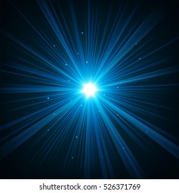 Blue shine in dark background in clipping mask Vector Illustration