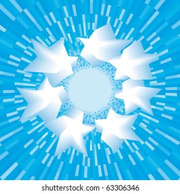 Blue shine vector background with Stars