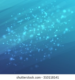 Blue shining background with sparkles