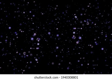 Blue shining background with stars and blurry lights, illustration.