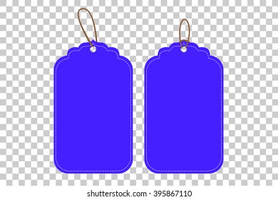 Blue Shining Blank Tag with mosque shape
