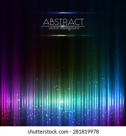 Blue shining equalizer vector abstract background