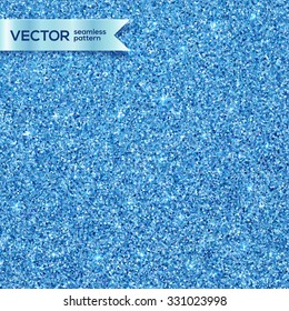 Blue Shining Glitter Vector Seamless Pattern