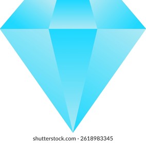 Blue shining gradient vector diamond. A vector set of clean blue diamonds with different shapes, perfect for icons, cliparts, or decoration.