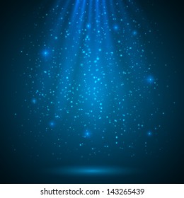 Blue shining magic light vector background