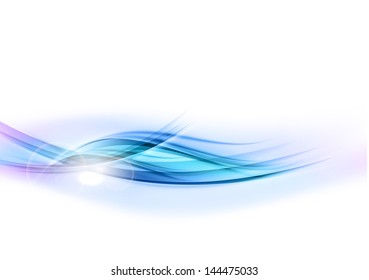 blue shining shape on the white background
