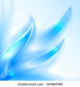 Blue Shining Smooth Abstract Vector Background