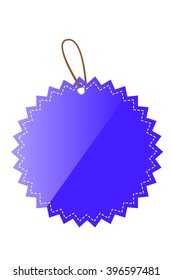 Blue Shining Star Blank Tag
