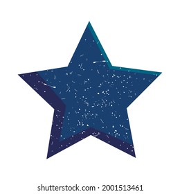 blue shining star on background