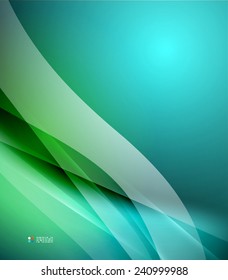 Blau scheint, Wellen und Linien. Abstrakter Hintergrund