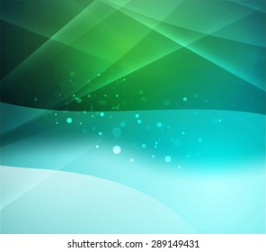 Blue shining, waves and lines. Abstract background