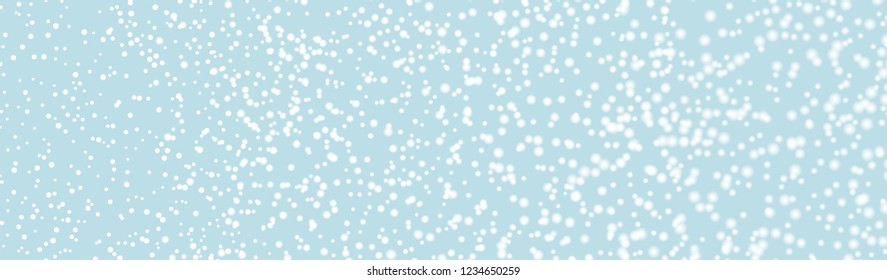 Blauer glänzender Banner mit Schneemuster für Winter, Weihnachten und Neujahr. Vektorhintergrund.