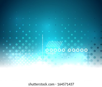 Blue shiny bokeh abstract vector background