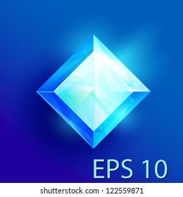 Blue shiny gem stone