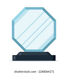 Blue Shiny Glass Trophy 2 Vectorart