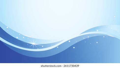 blue shiny gradient background with flowing wave thin line papercut design. Premium 3d abstract vector  glowing three dimensional wallpaper for company business banner presentation