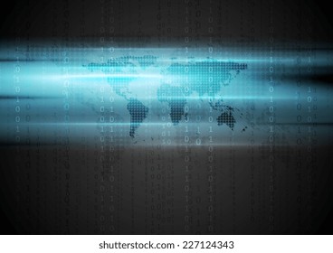 Blue shiny hi-tech background. Vector design