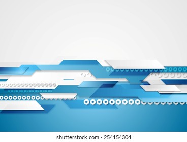 Blue shiny hi-tech motion background. Vector design