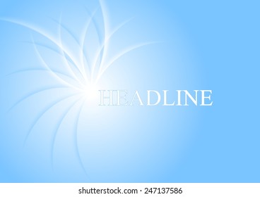 Blue shiny light abstract background. Vector design