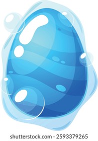 Blue shiny magic dragon egg