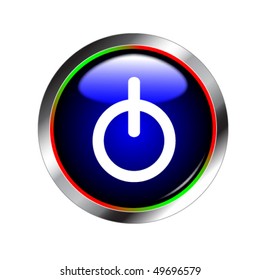blue shiny media button