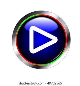 blue shiny media button