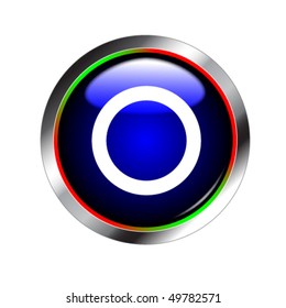 blue shiny media button