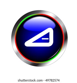 blue shiny media button