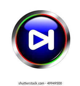 blue shiny media button