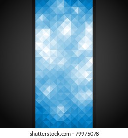 Blue shiny mosaic banner, vector eps8 format