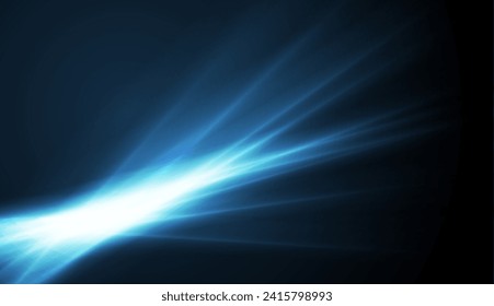 Blue shiny rays abstract glowing background. Technology vector design