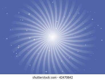 Blue shiny roundabout