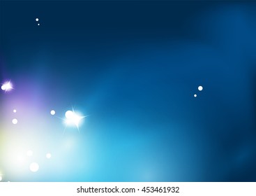 Blau glänzender Himmel, moderne abstrakte helle Hintergrund. Magische Lichter