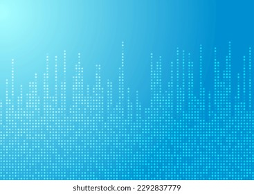 Blue shiny small dots abstract geometric background. Vector design