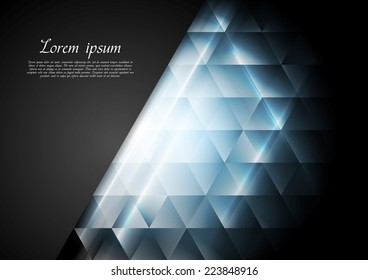 Fondo abstracto de tecnología brillante azul. Diseño de vectores