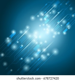 Blue Shiny Vector Abstract Background