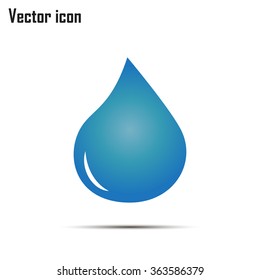 Blue shiny water drop.