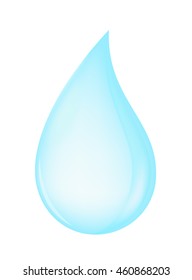 Blue shiny water drop