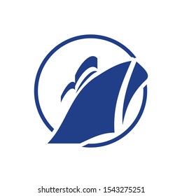 Blue Ship Circle Logo Vector Stock Vector (Royalty Free) 1543275251 ...