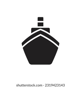 Blue Ship Filled Icon vector Illustration