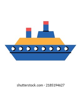 blue ship mean transport icon