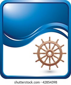 blue ship wheel template