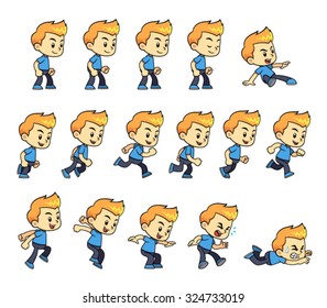 Blue Shirt Boy Game Sprites
Blue Shirt Boy Game Sprites For Side Scrolling Action Adventure Endless Runner 2D Mobile Game.