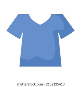 diseño de camisa azul sobre blanco