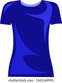 Blue shirt, illustration, vector on white background.