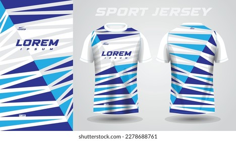 blue shirt soccer football sport jersey template design mockup