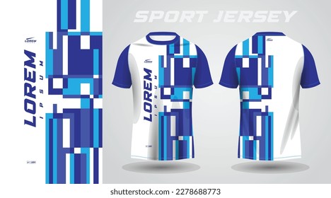 maqueta de diseño de jersey de estampado para el fútbol de la camiseta azul