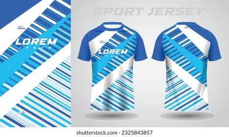 blue shirt soccer football sport jersey template design mockup