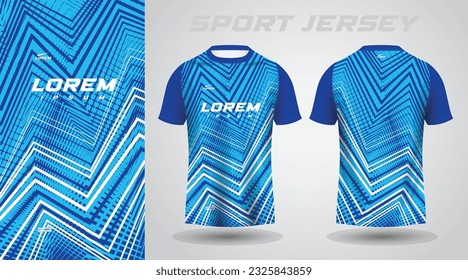 blue shirt soccer football sport jersey template design mockup